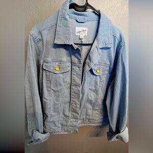 Women's Universal Thread Pinstripe denim jacket